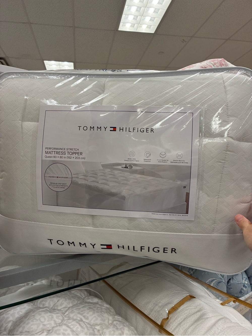 Tommy Hilfiger White Mattress Topper - Stretch Performance